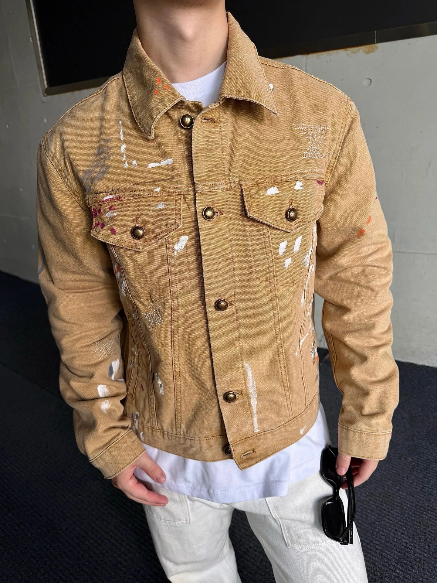 Louis Vuitton/Louis Vuitton splash graffiti suit denim jacket